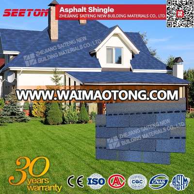 3-tab Blue Roofing Asphalt Shingle with High Quality Raw Material