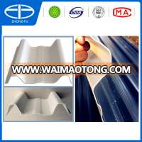 Bent tile type and coloured glaze material roofing sheet