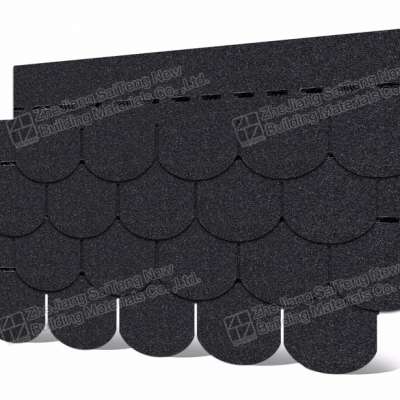 Onyx Black fishscale asphalt shingle roofing