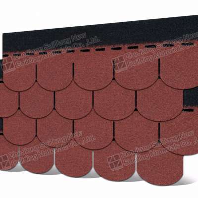 Roofing Material Asphalt Shingles , Fish Scale Roof Tiles for Steel Buildings