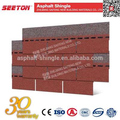 Sunset Red 2016 Modular House Roof Tiles Asphalt Shingles Manufacture