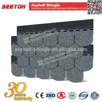 Recycled Flexible Round Asphalt Shingles for Different Houses with a Roof Pitch from 5 to Vertical