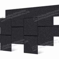 Onyx Black 4 tab fiberglass roofing materials asphalt shingles factory direct roofing shingles